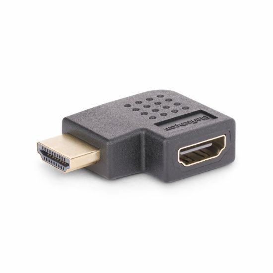 Image de StarTech.com Adaptateur HDMI 2.0 à Angle Droit, Mâle vers Femelle, Économiseur de Port HDMI Horizontal à 90 Degrés, 4K 60Hz, Extension Coudé pour HDMI à Haut Débit, Raccord ... (HDMI2HDMIMFRA)