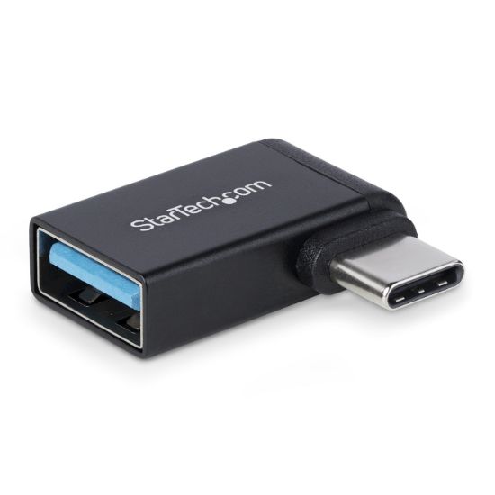 Image de StarTech.com Adaptateur USB-C vers USB-A, Coudé à Droite, USB 5Gbps, 3A, Convertisseur USB-C Mâle vers USB-A Femelle, Boîtier Métallique Durable - Compatible Thunderbolt (USB31CAADGCPRA)