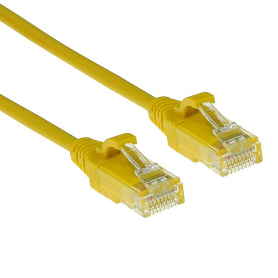 Image de ACT Gele 2 meter LSZH U/UTP CAT6 datacenter slimline patchkabel met RJ45 connectoren câble de réseau Jaune 2 m U/UTP (UTP) (DC9802)