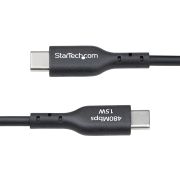 Image de StarTech.com Câble de Charge USB-A vers USB-C de 1m, Charge et Synchronisation, 3A, USB 2.0, Gaine TPE - Cordon de Charge USB Noir (USB2AC1MNC)