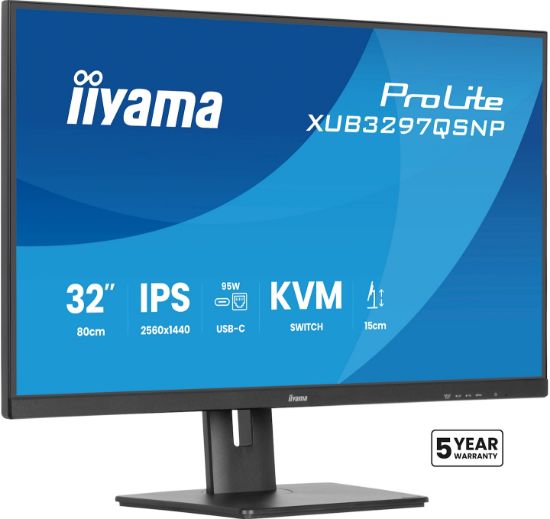Image de iiyama ProLite écran plat de PC 81,3 cm (32") 2560 x 1440 pixels Quad HD LED Noir (XUB3297QSNP-B1)
