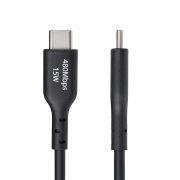 Image de StarTech.com Câble de Charge USB-A vers USB-C de 30 cm, Charge et Synchronisation, 3A, USB 2.0, Gaine TPE - Cordon de Charge USB Noir (USB2AC30CMBK)