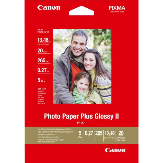 Image de Canon Papier photo brillant extra II 5 × 7 po (13 × 18 cm) PP-201 - 20 feuilles (2311B018)
