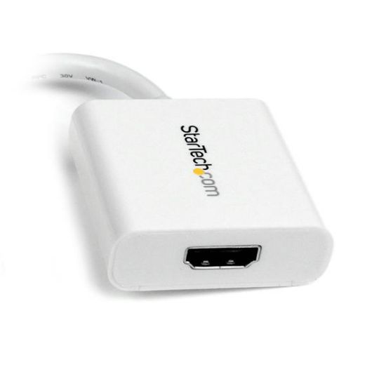 Image de StarTech.com Adaptateur Mini DisplayPort vers HDMI - Convertisseur Vidéo mDP à HDMI - 1080p - Mini DP ou TB 1/2 Mac/PC vers Moniteur/Affichage HDMI - Câble Passif mDP 1.2 vers HD ... (MDP2HDW)