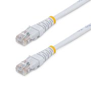 Image de StarTech.com Câble patch UTP Cat5e de 15 m avec RJ45 moulé blanc - Cordon de connexion de 15 m (M45PAT15MWH)