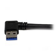 Image de StarTech.com Câble USB 3.0 SuperSpeed A vers B coudé à angle droit 1 m - M/M - Noir (USB3SAB1MRA)