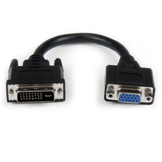 Image de StarTech.com Câble adaptateur DVI vers VGA de 20cm - Convertisseur DVI-I vers HD15 - M/F (DVIVGAMF8IN)