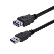 Image de StarTech.com Câble d'extension noir SuperSpeed USB 3.0 A vers A 1 m - M/F (USB3SEXT1MBK)
