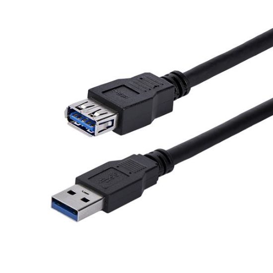 Image de StarTech.com Câble d'extension noir SuperSpeed USB 3.0 A vers A 1 m - M/F (USB3SEXT1MBK)