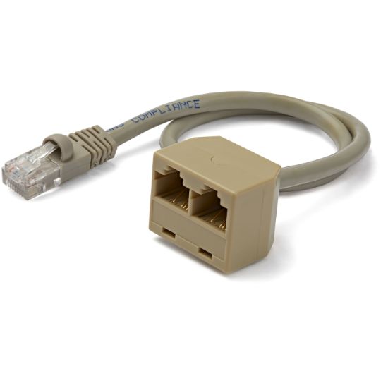 Image de StarTech.com Câble répartiteur RJ45 2 vers 1 - Câble adaptateur Ethernet - 1x RJ45 (M) 2x RJ45 (F) (RJ45SPLITTER)
