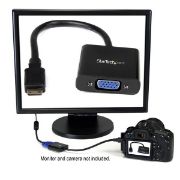 Image de StarTech.com Adaptateur convertisseur Mini HDMI vers VGA pour caméra numérique à images fixes ou vidéo - 1920 x 1080 (MNHD2VGAE2)