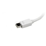 Image de StarTech.com Adaptateur de voyage Mini DisplayPort vers VGA / DVI / HDMI - Convertisseur vidéo 3-en-1 - Blanc (MDP2VGDVHDW)