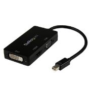 Image de StarTech.com Adaptateur de voyage Mini DisplayPort vers VGA / DVI / HDMI - Convertisseur vidéo 3-en-1 (MDP2VGDVHD)