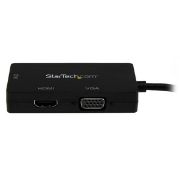 Image de StarTech.com Adaptateur de voyage Mini DisplayPort vers VGA / DVI / HDMI - Convertisseur vidéo 3-en-1 (MDP2VGDVHD)