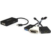 Image de StarTech.com Adaptateur de voyage Mini DisplayPort vers VGA / DVI / HDMI - Convertisseur vidéo 3-en-1 (MDP2VGDVHD)