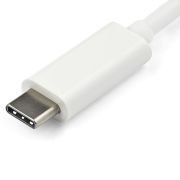 Image de StarTech.com Adaptateur vidéo USB-C vers VGA - M/F - 1920x1200 / 1080p - Blanc (CDP2VGAW)