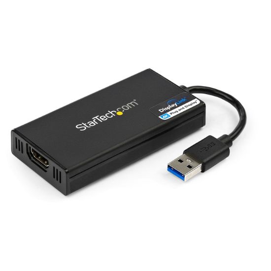 Image de StarTech.com Adaptateur vidéo multi-écrans USB 3.0 vers HDMI - Carte graphique externe certifié DisplayLink - Ultra HD 4k (USB32HD4K)
