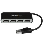 Image de StarTech.com Hub USB 2.0 portable à 4 ports avec câble intégré (ST4200MINI2)