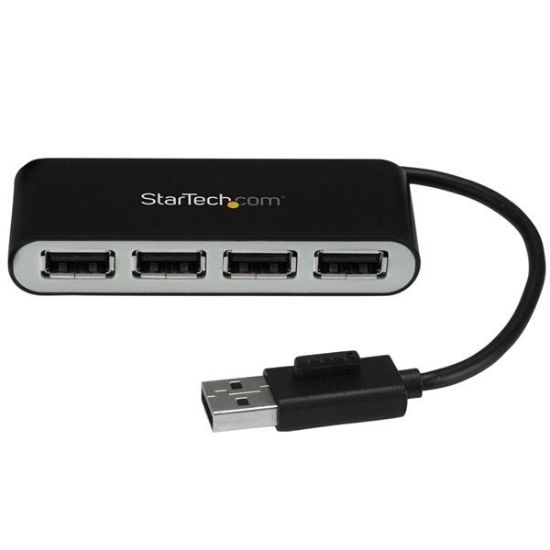 Image de StarTech.com Hub USB 2.0 portable à 4 ports avec câble intégré (ST4200MINI2)