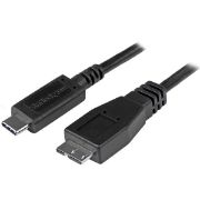 Image de StarTech.com Câble USB-C vers Micro USB-B de 50cm, USB 10Gbps, Cordon de Données, 3A, Câble de Transfert de Données USB C vers Micro-B (USB31CUB50CM)