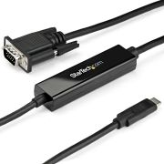 Image de StarTech.com Adaptateur USB-C vers VGA 1m - Câble Vidéo Actif USB Type C vers VGA - 1920x1200/1080p - Compatible Thunderbolt 3 - Convertisseur USB-C à VGA - DP Alt Mode HBR2 (CDP2VGAMM1MB)