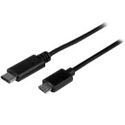 Image de StarTech.com Câble USB-C vers Micro USB-B de 2m, Câble de Transfert de Données, USB 2.0, USB C vers Micro-B (USB2CUB2M)