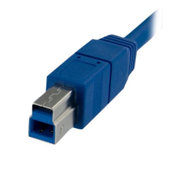 Image de StarTech.com Câble SuperSpeed USB 3.0 A vers B de 1m - Mâle / Mâle - Bleu (USB3SAB1M)