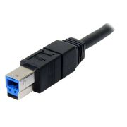 Image de StarTech.com Câble USB 3.0 SuperSpeed 3 m - A vers B Mâle / Mâle - Noir (USB3SAB3MBK)