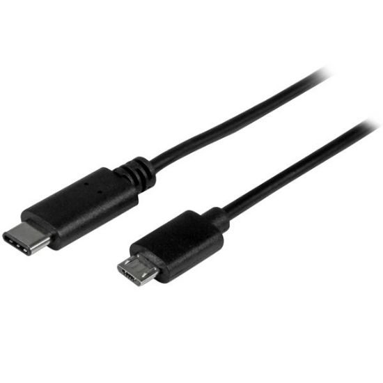 Image de StarTech.com Câble USB-C vers Micro USB-B de 50cm, Câble de Transfert de Données, USB 2.0, USB C vers Micro-B (USB2CUB50CM)