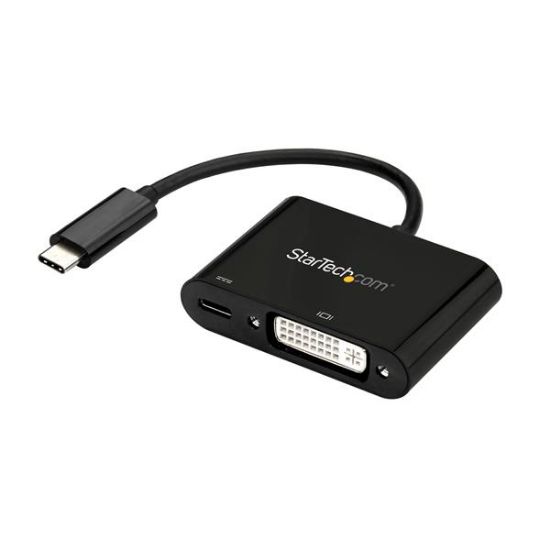 Image de StarTech.com Adaptateur USB-C vers DVI - Convertisseur d'Écran Vidéo 1080p USB Type-C vers DVI-D Single Link avec Chargement - 60W PD Pass-Through - Compatible Thunderbolt 3 - ... (CDP2DVIUCP)