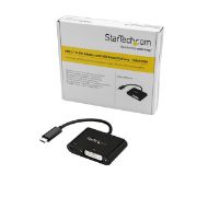 Image de StarTech.com Adaptateur USB-C vers DVI - Convertisseur d'Écran Vidéo 1080p USB Type-C vers DVI-D Single Link avec Chargement - 60W PD Pass-Through - Compatible Thunderbolt 3 - ... (CDP2DVIUCP)