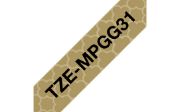 Image de Brother ruban d'étiquette Noir sur or (TZE-MPGG31)