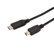 Image de StarTech.com Câble USB-C vers Mini-USB de 2m, Câble de Transfert de Données, USB 2.0, USB-C (USB2CMB2M)