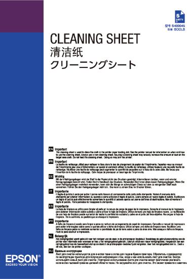 Image de Epson Feuille de nettoyage (C13S400045)