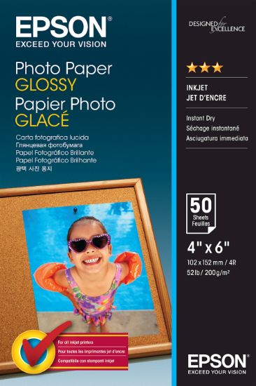 Image de Epson Photo Paper Glossy - 10x15cm - 50 Feuilles (C13S042547)