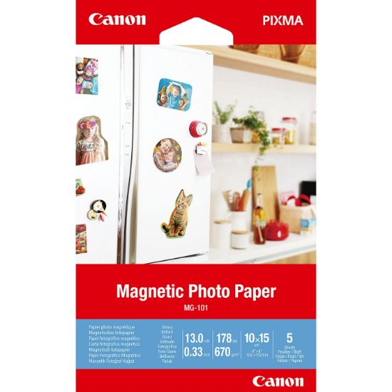 Image de Canon Papier photo magnétique MG-101, 10 × 15 cm, 5 feuilles (3634C002)