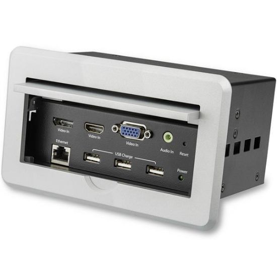 Image de StarTech.com Boîtier de connexion pour table de réunion avec entrées DisplayPort, HDMI et VGA (BOX4HDECP2)
