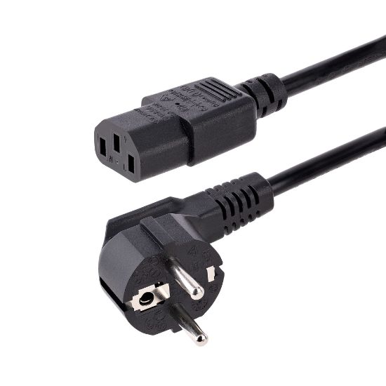 Image de StarTech.com Cordon d'Alimentation PC de 3m - Câble Alimentation, 18AWG, 10A 250V - Cordon d'Alimentation pour Ordinateur Schuko UE vers C13 - Câble Alimentation TV/mo ... (713E-3M-POWER-CORD)