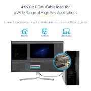 Image de StarTech.com Câble HDMI 2.0 Certifié Premium de 4m - Câble HDMI Ultra HD 4K 60Hz Haut Débit - HDR10, ARC - Cordon Vidéo HDMI 2.0 UHD - Pour Moniteurs, Écrans, Téléviseurs UHD - M ... (HDMMV4M)