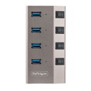 Image de StarTech.com Hub USB-C avec Auto-Alimenté à 4 Ports - Hub USB Type C vers USB-A pour PC de Bureau/Portable - Hub USB 3.0 5Gbps avec Alimentation 4 Ports - Splitter USB ... (5G4AIBS-USB-HUB-EU)