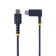 Image de StarTech.com Câble de Charge Rapide USB-C de 1m, Robuste, Coudé à Droite, Charge et Synchronisation, 60W (3A) PD, USB 2.0, Gaine TPE et Fibre d'Aramide - Cordon de Cha ... (R2CCR-1M-USB-CABLE)