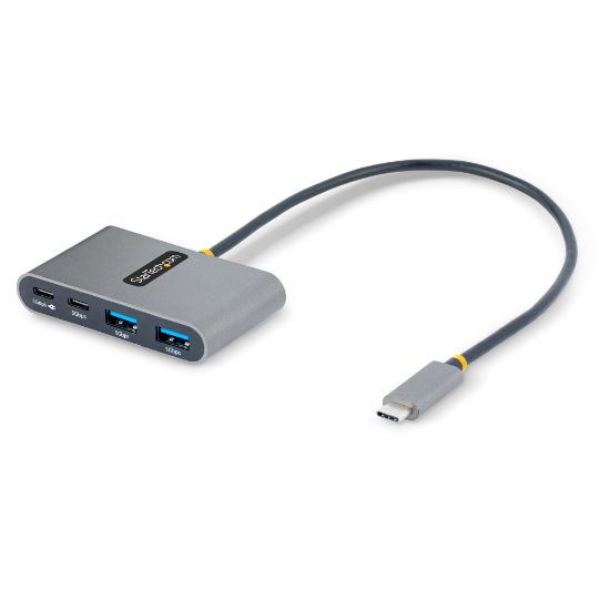 Image de StarTech.com Hub USB-C à 4 Ports avec 100W Power Delivery Pass-Through - Hub USB 3.0 4 Ports - USB-C vers USB-A - Hub USB Type-C avec Câble de 30cm - Mini Hub USB-C - ... (5G2A2CPDB-USB-C-HUB)