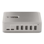 Image de StarTech.com Hub USB-C à 10 Ports - 8x USB-A et 2x USB-C - Hub USB Type-C Auto-Alimenté avec Bloc d'Alimentation 65W - USB 3.1 10Gbps - Hub USB avec câble de verrouill ... (10G8A2CS-USB-C-HUB)