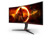 Image de AOC G2 CU34G2XP écran plat de PC 86,4 cm (34") 3440 x 1440 pixels UltraWide Quad HD LED Noir, Rouge (CU34G2XP/BK)