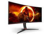 Image de AOC G2 CU34G2XP écran plat de PC 86,4 cm (34") 3440 x 1440 pixels UltraWide Quad HD LED Noir, Rouge (CU34G2XP/BK)