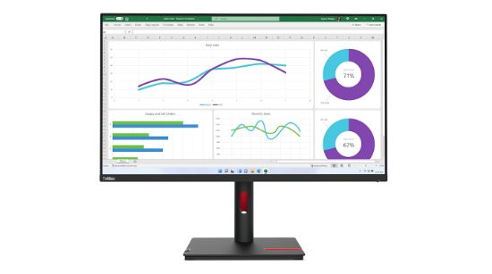Image de Lenovo ThinkVision T32h-30 écran plat de PC 80 cm (31.5") 2560 x 1440 pixels Quad HD LED Noir (63D3GAT1EU)