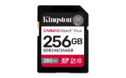 Image de Kingston Technology 256GB Canvas React Plus SDXC UHS-II 280R/150W U3 V60 for Full HD/4K (SDR2V6/256GB)