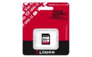 Image de Kingston Technology 256GB Canvas React Plus SDXC UHS-II 280R/150W U3 V60 for Full HD/4K (SDR2V6/256GB)