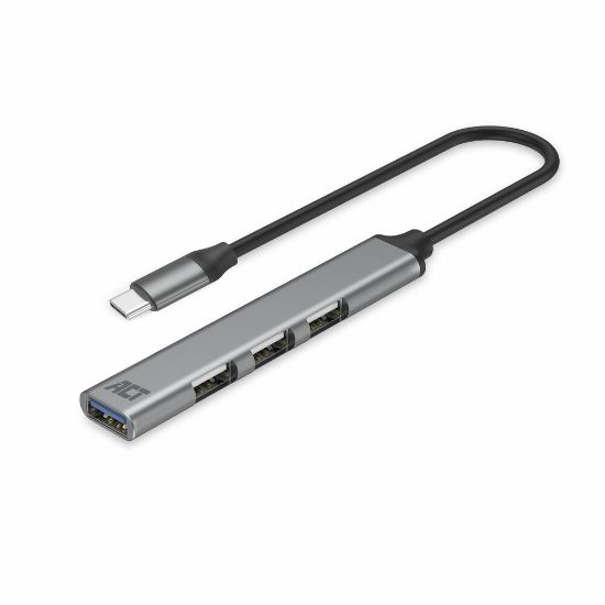 Image de ACT hub & concentrateur USB 3.2 Gen 1 (3.1 Gen 1) Type-C 5000 Mbit/s Gris (AC6425)
