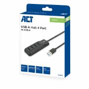 Image de ACT hub & concentrateur USB 3.2 Gen 1 (3.1 Gen 1) Type-A 5000 Mbit/s Noir (AC6320)